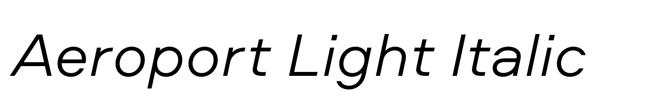 Aeroport Light Italic